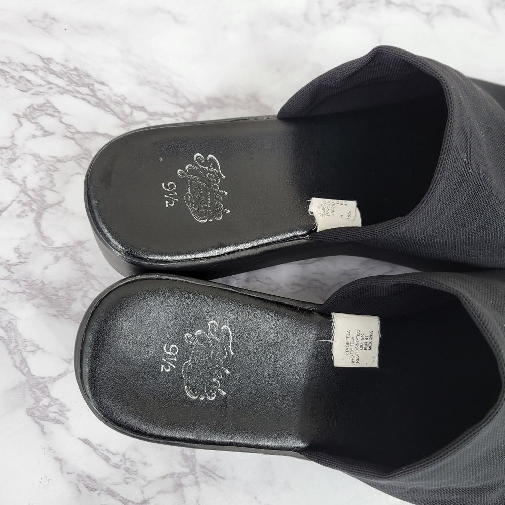 Faded Glory Vintage Y2K Women's Black Platform Slide Sandals - Picture 3 of 11